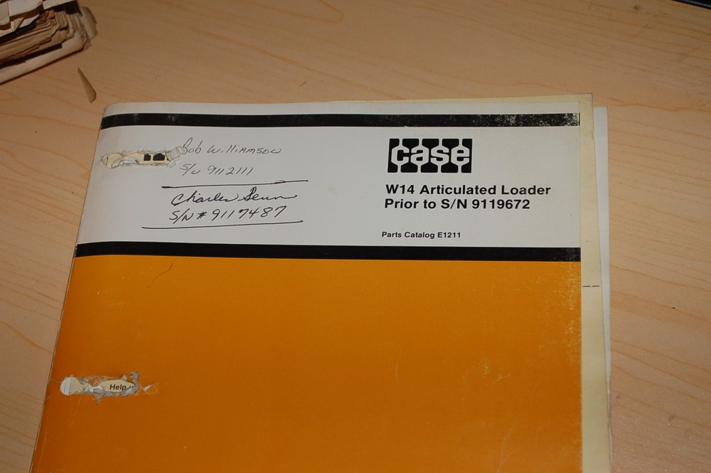 CASE w14 Front End Wheel Loader Spare Parts Manual book catalog e1211 1978 list