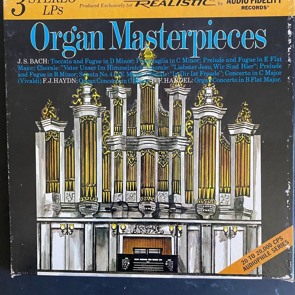 Bach Handel Vivaldi Organ Masterpieces 3xLP Realistic Audiophile Classical 33RPM
