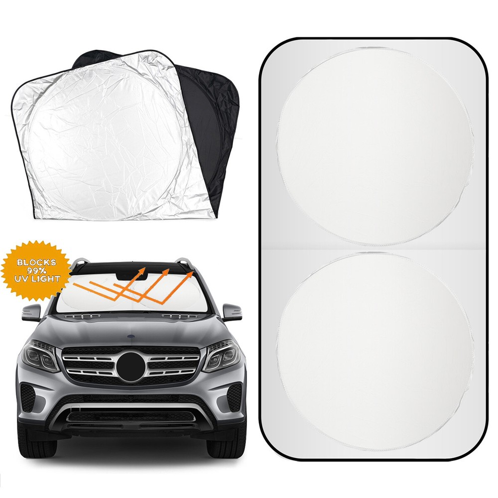 75x35 Inch Car Sun Shade Windshield Cover for Truck Van Bus UV Protection
