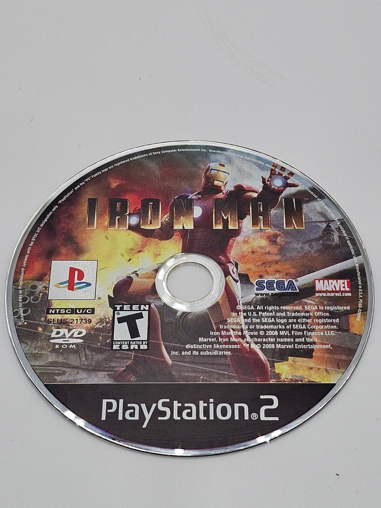 Sony Playstation 2 PS2 Iron Man Disc Only Cleaned Tested