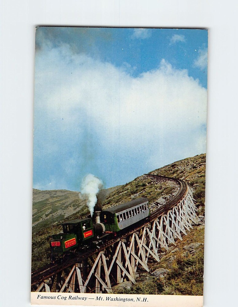 Postcard Cog Railway Mt. Washington White Mountains NH USA