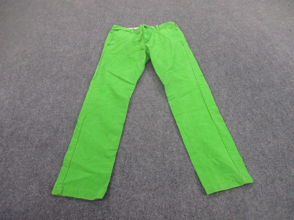 Abercrombie Fitch Jeans Mens 30 x 32 Green Denim Straight Preppy Golf Heavy Y2K