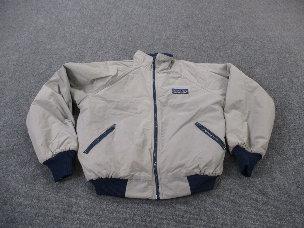 Vintage Patagonia Jacket Men L Nylon Fleece Lined Outdoors Hiking Camping Bomber