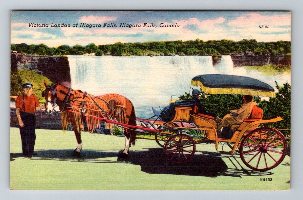 Canada- Niagara Falls Victoria Landau Horse & Carriage Postal Vintage Postcard