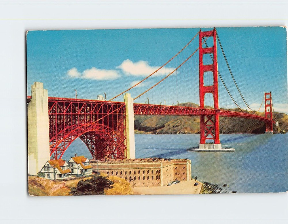 Postcard Golden Gate Bridge San Francisco California USA