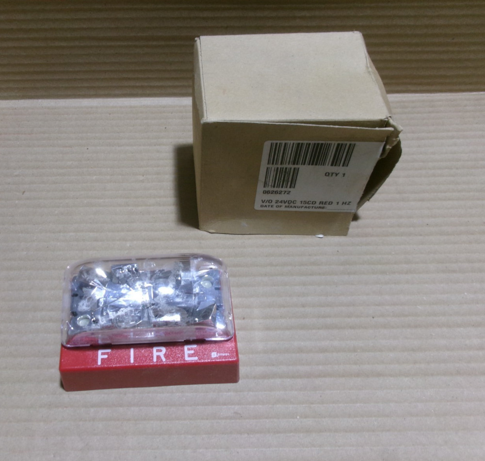 New Simplex 4904-9139 V/O 24VDC 15CD Red 1Hz Wall Mount Strobe Fire Alarm