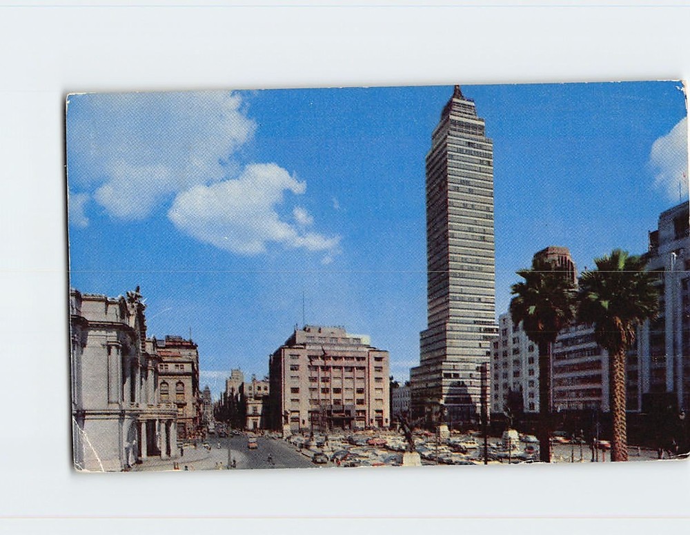 Postcard Panoramic View Torre Latino Mexico