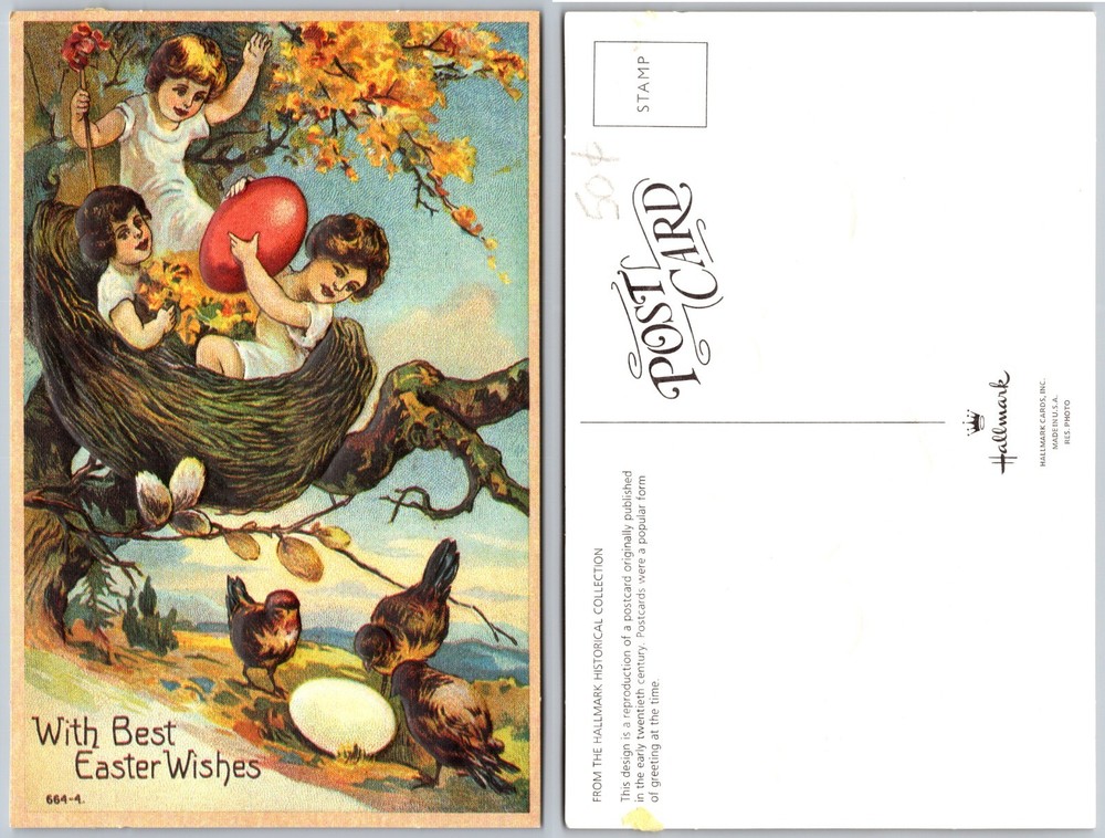 Children Holding Easter Egg Postcard