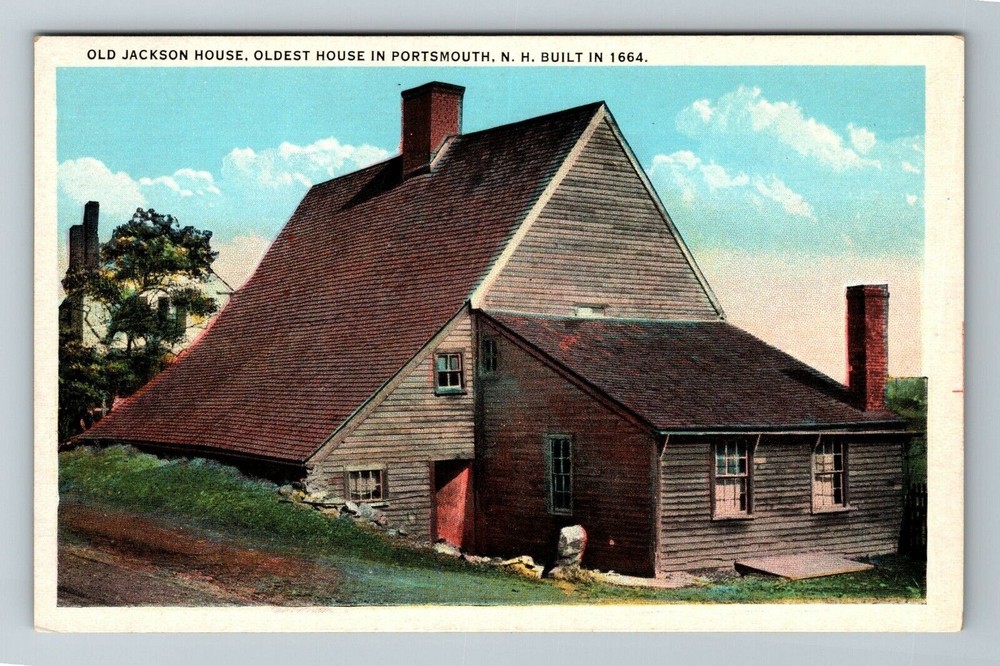 Portsmouth NH-New Hampshire, Old Jackson House, Exterior, Vintage Postcard