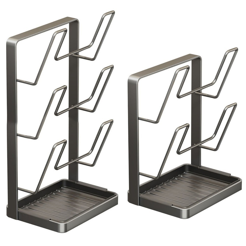 Countertop Kitchen Stand for Ladle and Lid Storage with Non Slip Rubber Pads