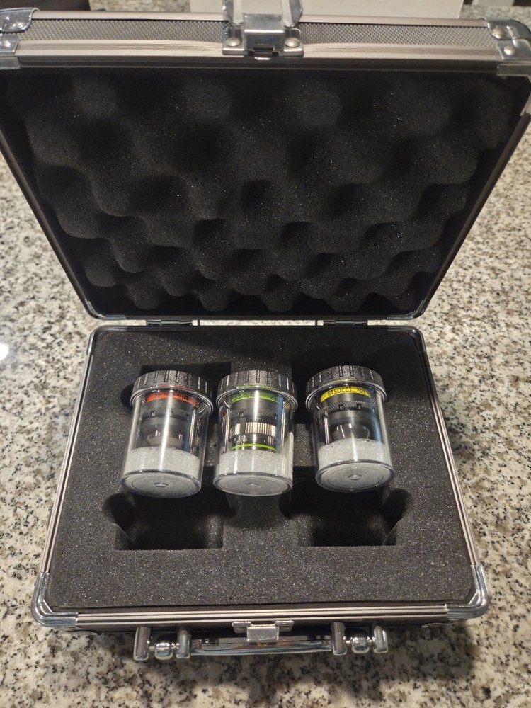 BioTek Cytation 3 Microscope Objective Set 4x 10x 20x + Hard Shell Case