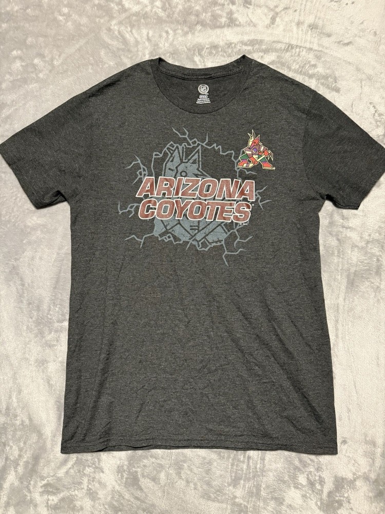 Phoenix Arizona Coyotes NHL Team Gray T Shirt Mens M Hockey Short Sleeve