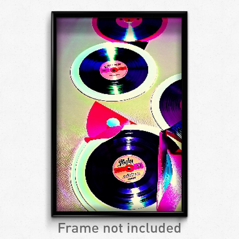 8-Bit Psychedelic Trippy Video Game Pixel Art Glossy Vinyl Poster