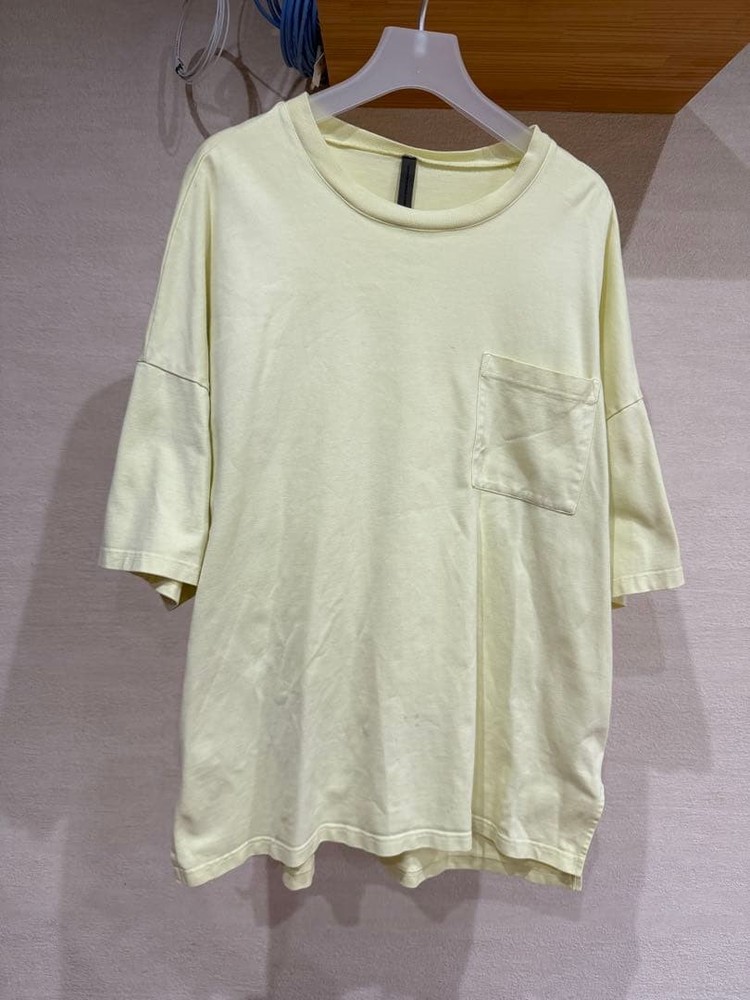 KAZUYUKI KUMAGAI ATTACHMENT Crew Neck T-Shirt L Yellow
