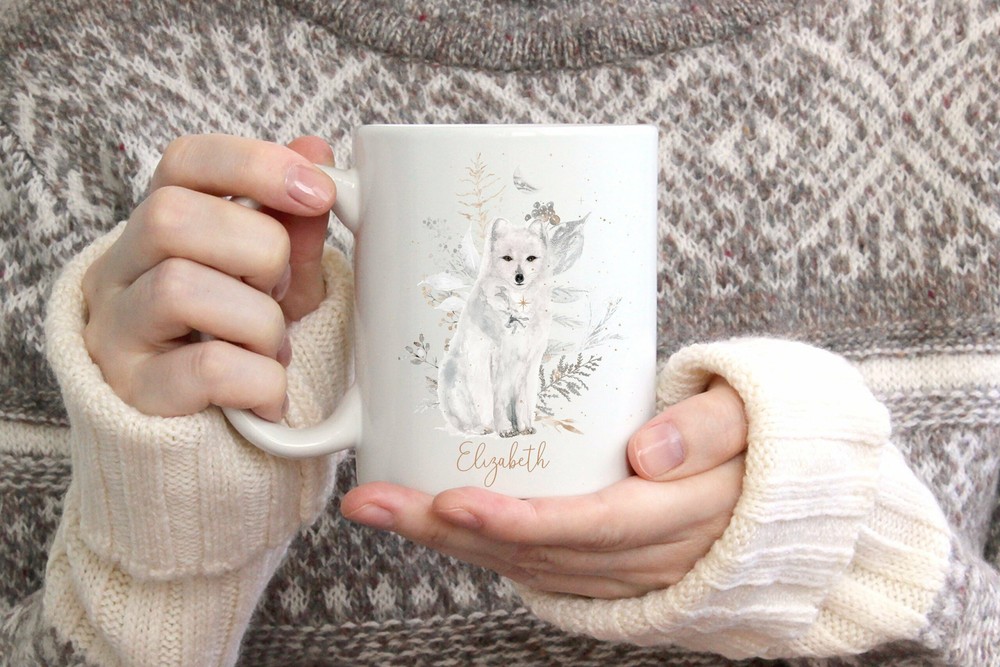 Custom Mug Personalised Winter Wolf Personalised Mothers Day Gift