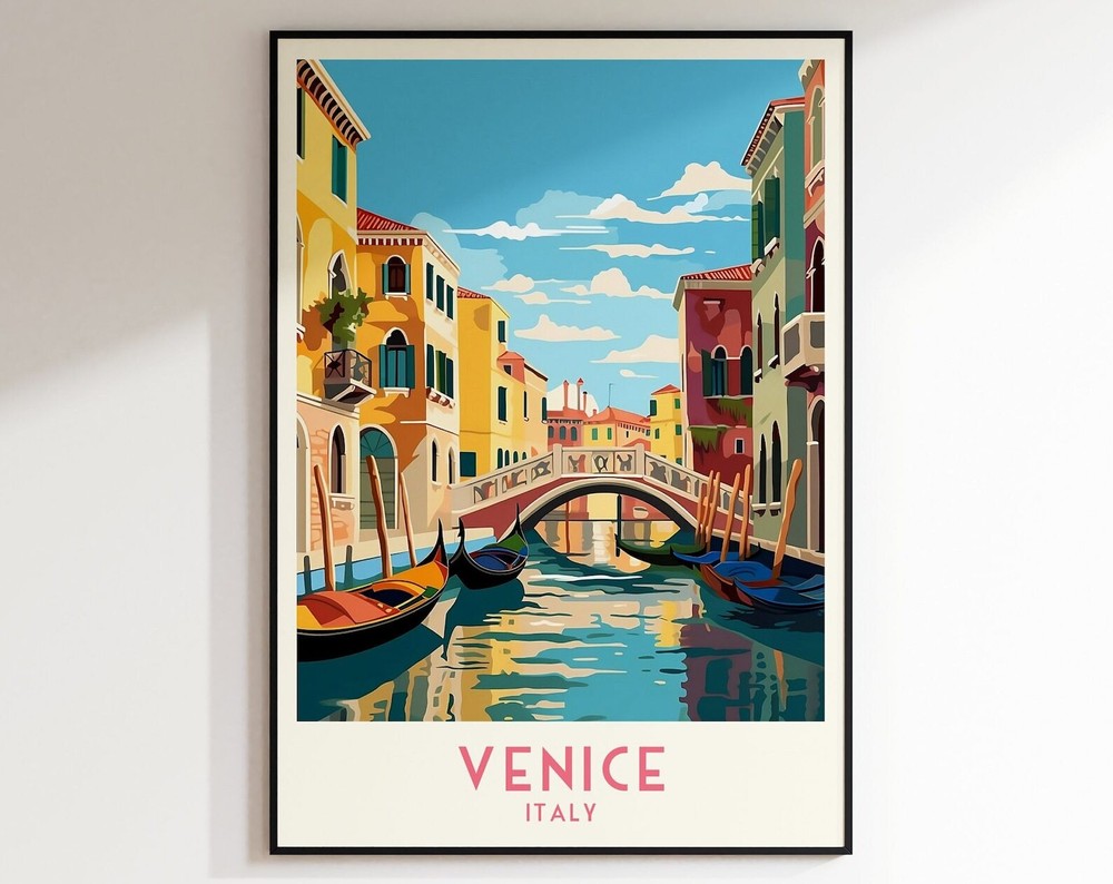 Venice Travel Print Italy Print Italy Home Decor Retro Wall Art Wedding Gift