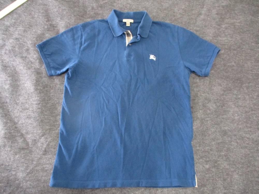 Burberry Brit Polo Shirt Mens Large Cotton Golf Collared Short sleeve Nova Check