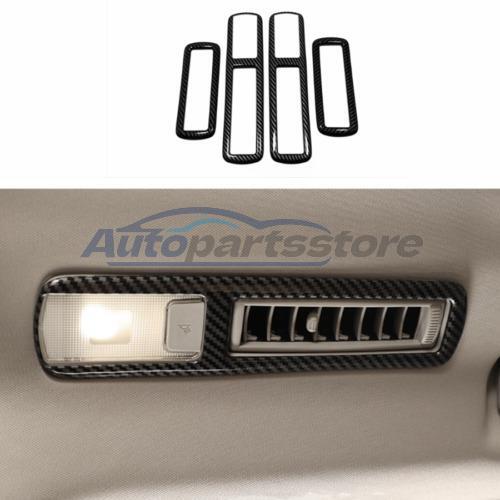 Carbon Fiber Reading Light Air Vent Cover Trim Kit For Toyota Sienna 2021 2022