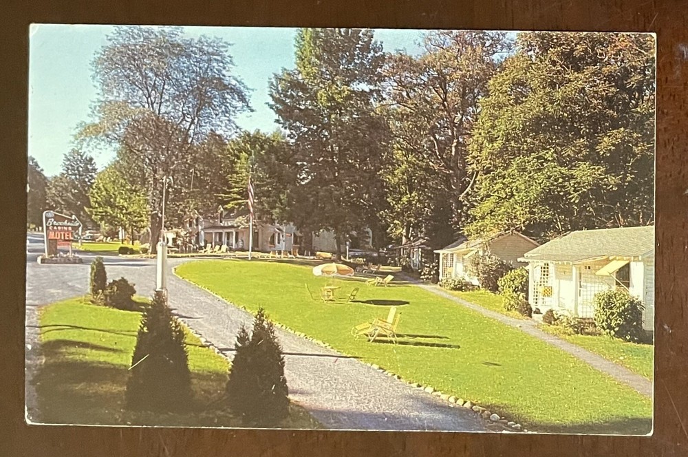 Brookside Cabins Motel Lake George New York NY postcard Route 9 North