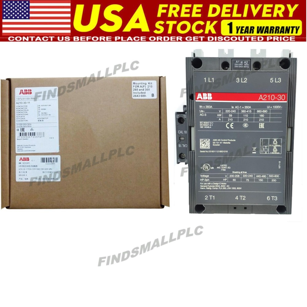 ABB A210-30-11 3-Phase Contactor AC24 110V 220V 380V NEW