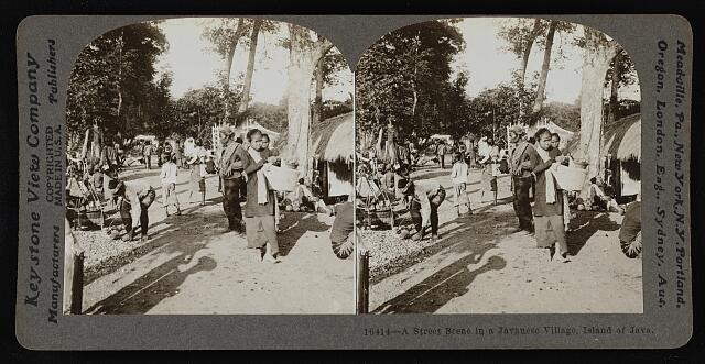 Photo:A street scene in a Javanese village, Island of Java