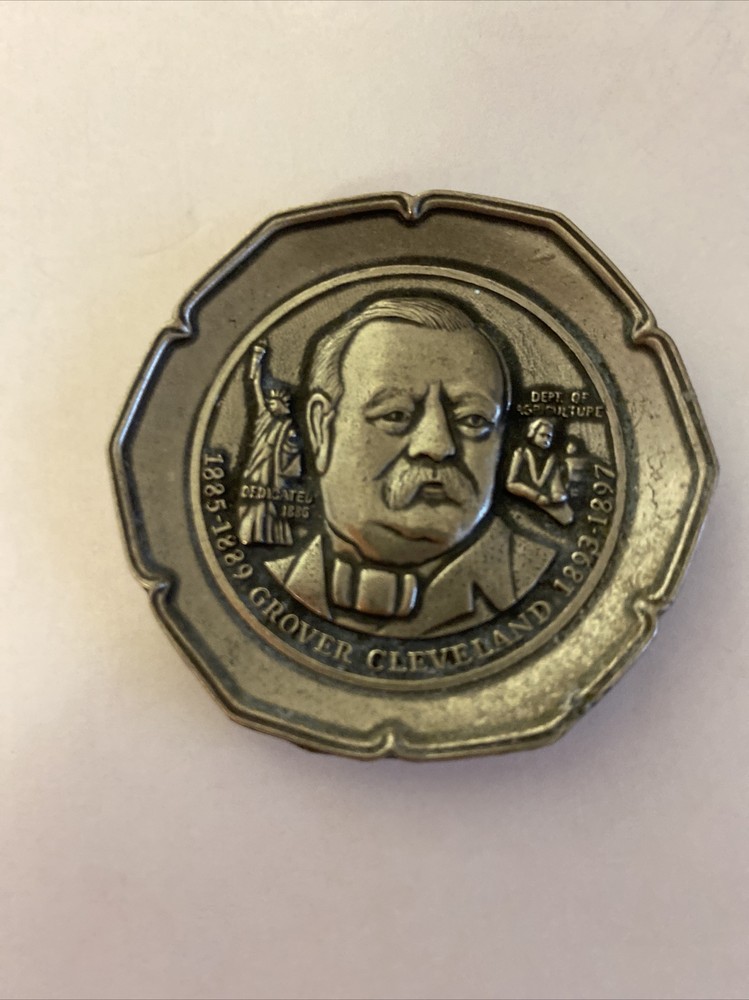 President Grover Cleveland American Collectors Guild Pewter Mini Plate