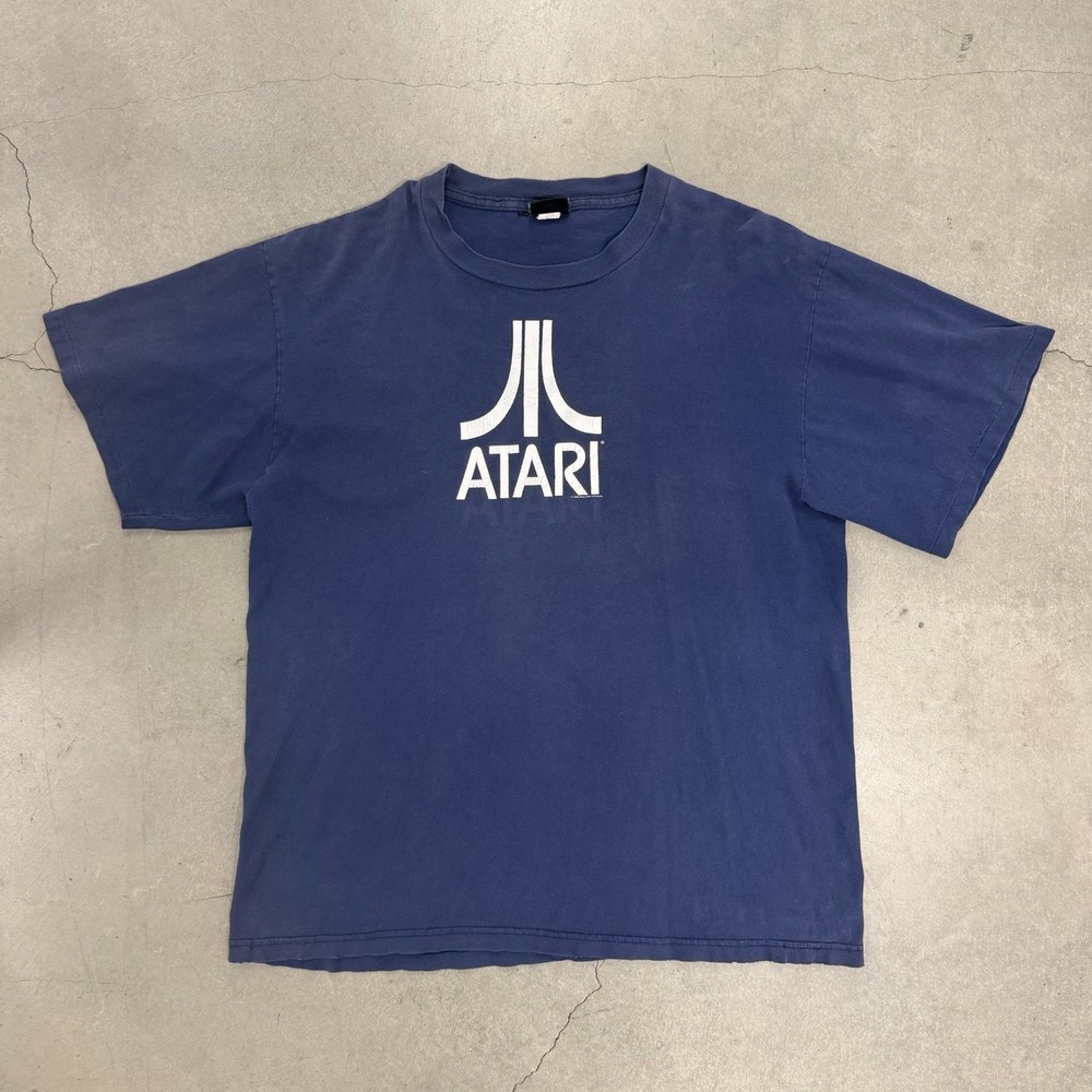 ATARI Vintage T-Shirt Navy Blue Medium M Changes 2000 Y2K Retro Arcade Game