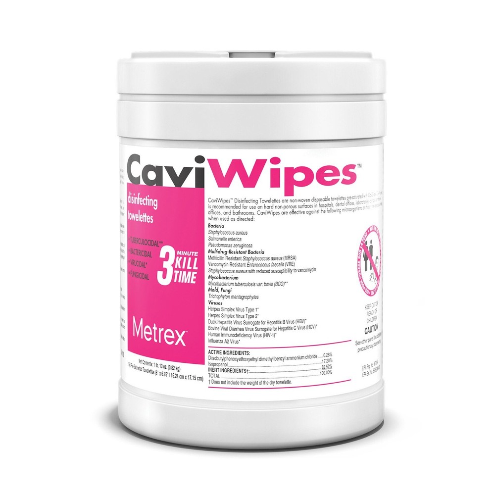 6 Pack Metrex Caviwipes Disinfecting Wipes Large 160 Count 6