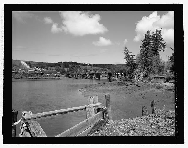 Photo:Coos City Oregon 1930s Isthmus Slough Bridge River View