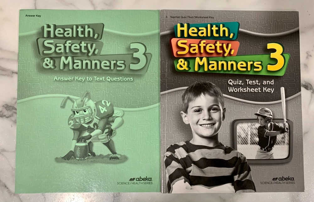 ABEKA - Health, Safety, & Manners (Quiz, Test, & Worksheet Key / Answer Key)