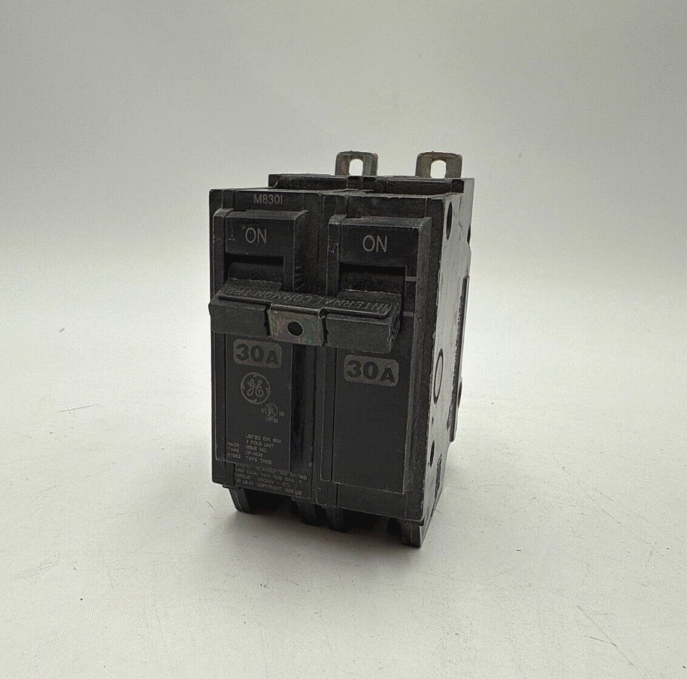 GE THQB2130 Circuit Breaker 30A 2P 120/240V THQB Bolt On 30 Amp 2 Pole Used