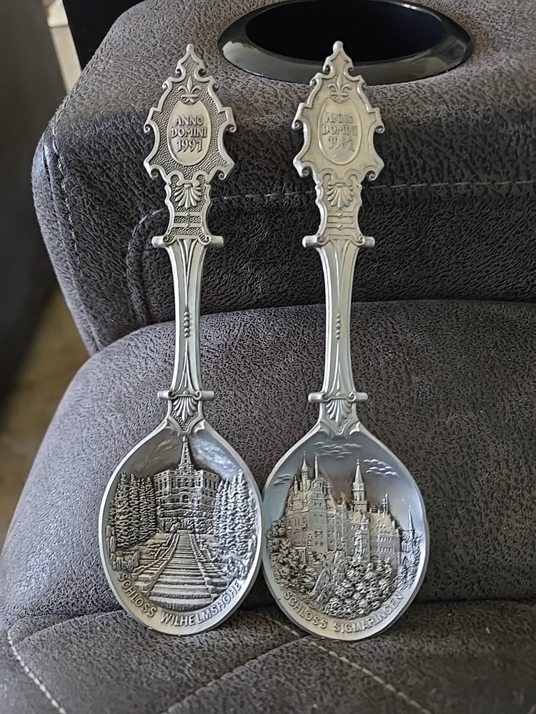 VINTAGE 1981 GERMAN PEWTER COLLECTOR'S SPOON (YEAR SPOON) FROM FRIELING ZINN, 8