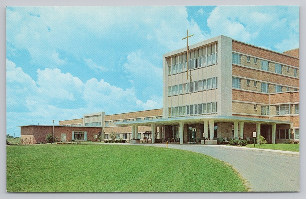 Postcard Wesley Manor Retirement Home Frankfort Indiana
