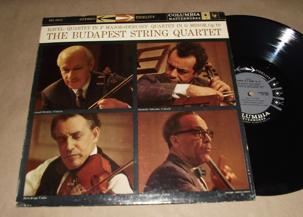 Ravel Debussy Budapest String Quartet Columbia Ms-6015 6-Eye Stereo