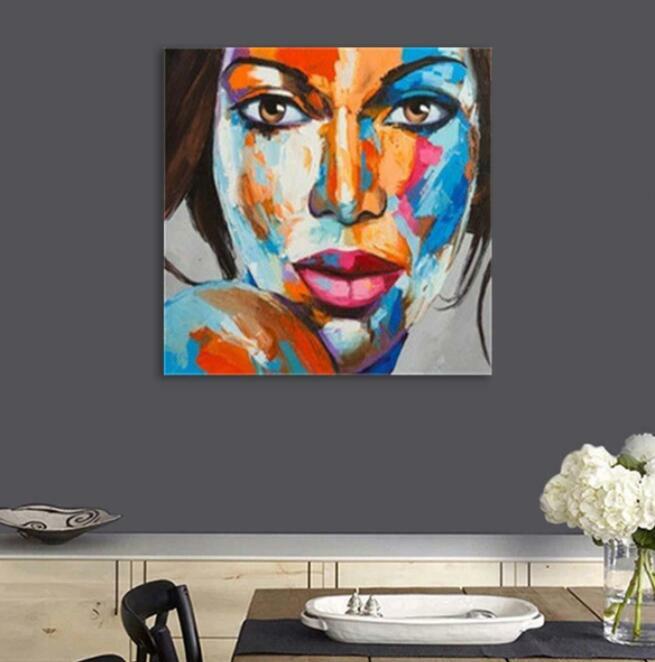 High-quality oil painting abstract woman handmade modern art on canvas wall deco