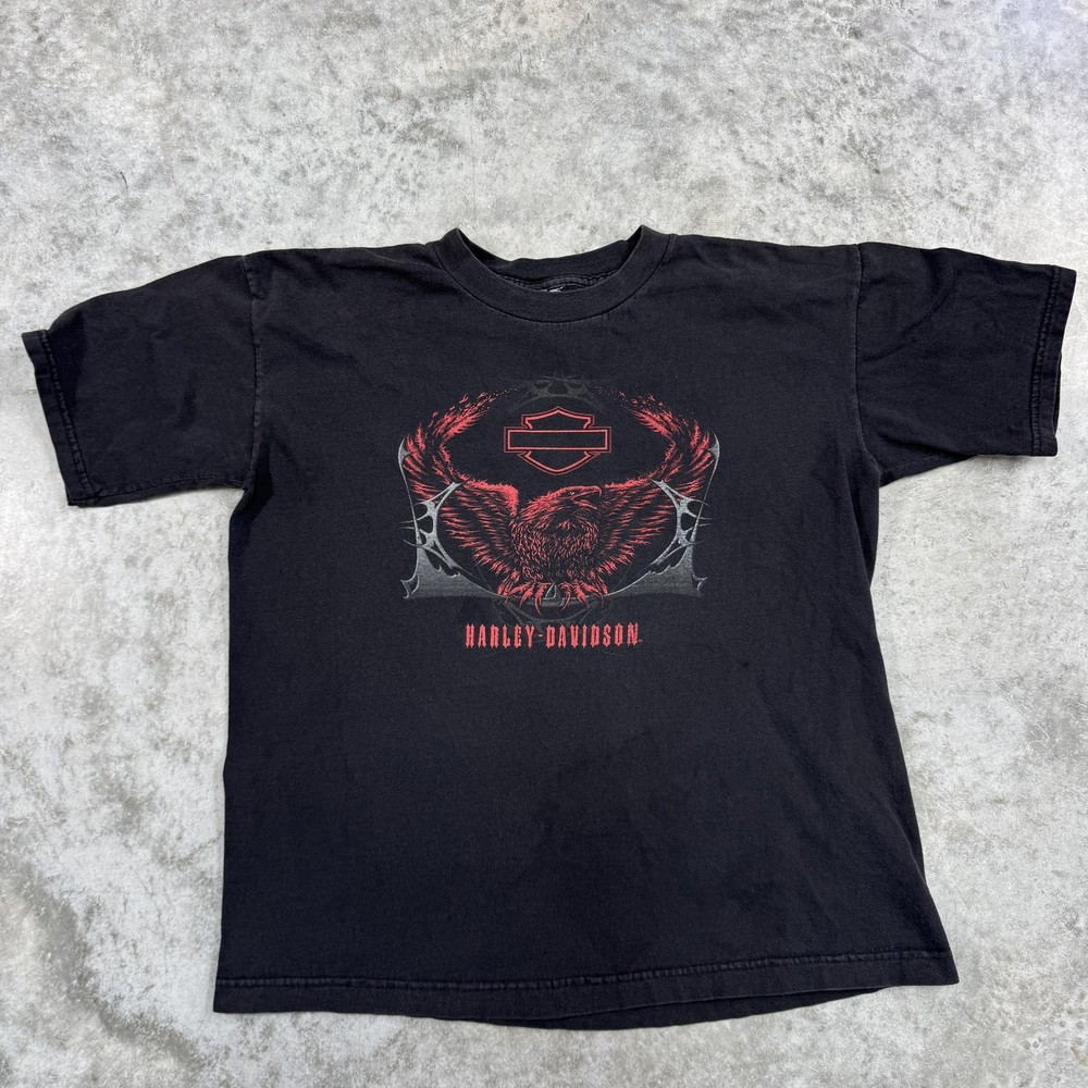 Vintage Harley-Davidson Shirt Mens Large El Paso Texas Eagle Motorcycle 90s