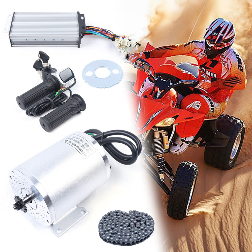 2000W 48V DC Electric Brushless Motor Kit For Electric Scooter E-Bike Go-Cart