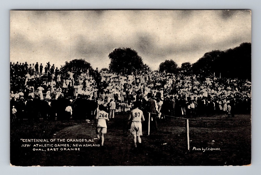 East Orange NJ-New Jersey, Centennial Of The Oranges, Games Vintage Postcard