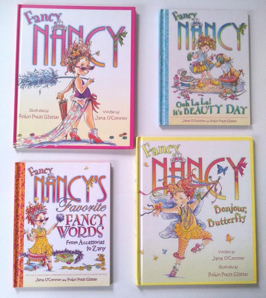 FANCY NANCY Hardcover Picture Books Bonjour Butterfly Words Beauty Day Lot of 4