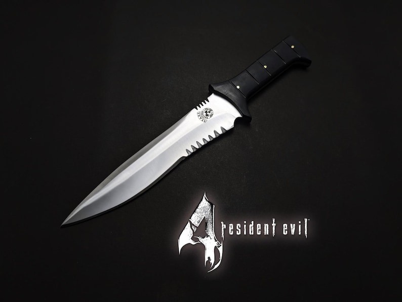 Leon Kennedy RE4 Knife - D2 Steel Full Tang Resident Evil Knife Remake