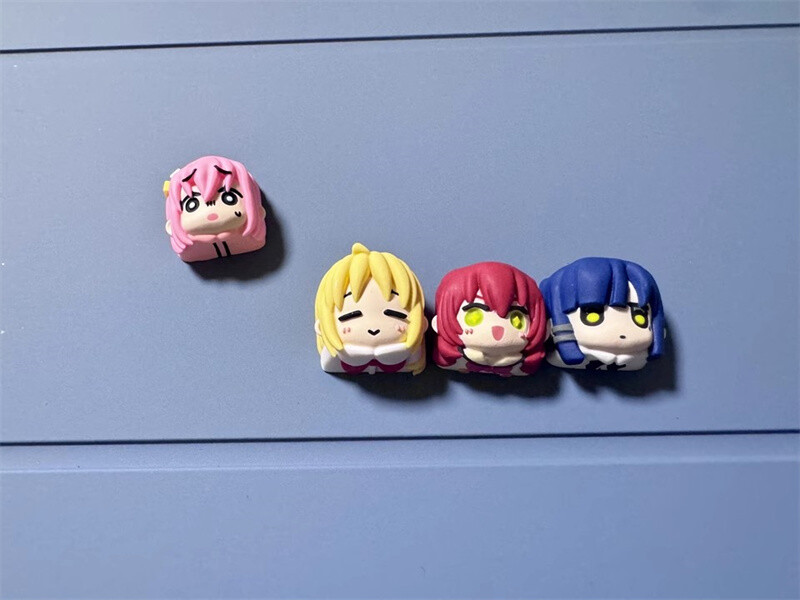 Bocchi The Rock Gotoh Hitori Handmade Resin Keycaps for Mechanical Keyboards