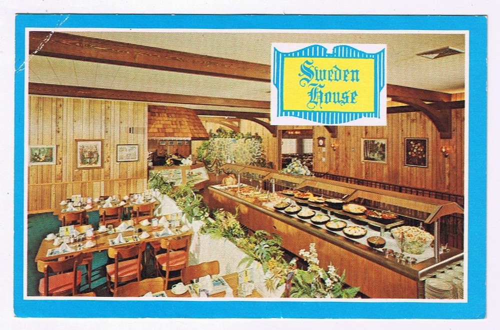 Postcard Florida Illinois Sweden House Smorgasbord