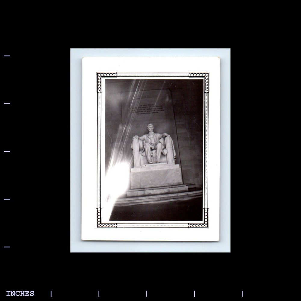 Old Vintage Photo ABSTRACT GHOST LIGHT LINCOLN MEMORIAL WASHINGTON DC 1937