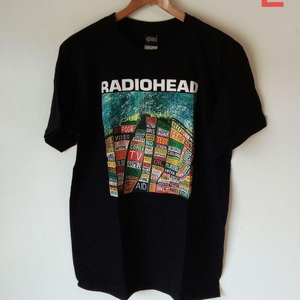 SALE Radiohead Band T-shirt with Album Cover black tee Men Women S-5XL