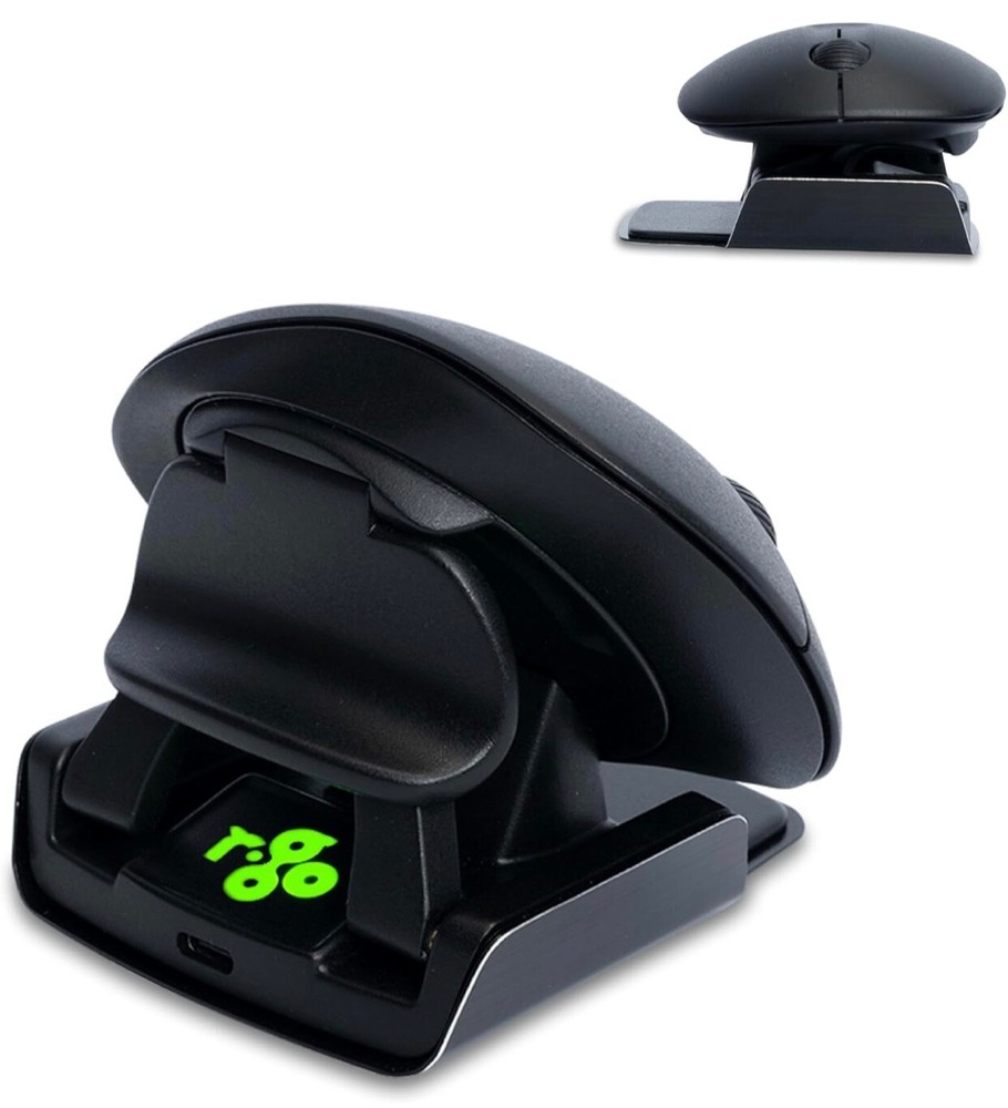 R-Go Twister Mouse Ergonomic Ambidextrous USB and Bluetooth Black