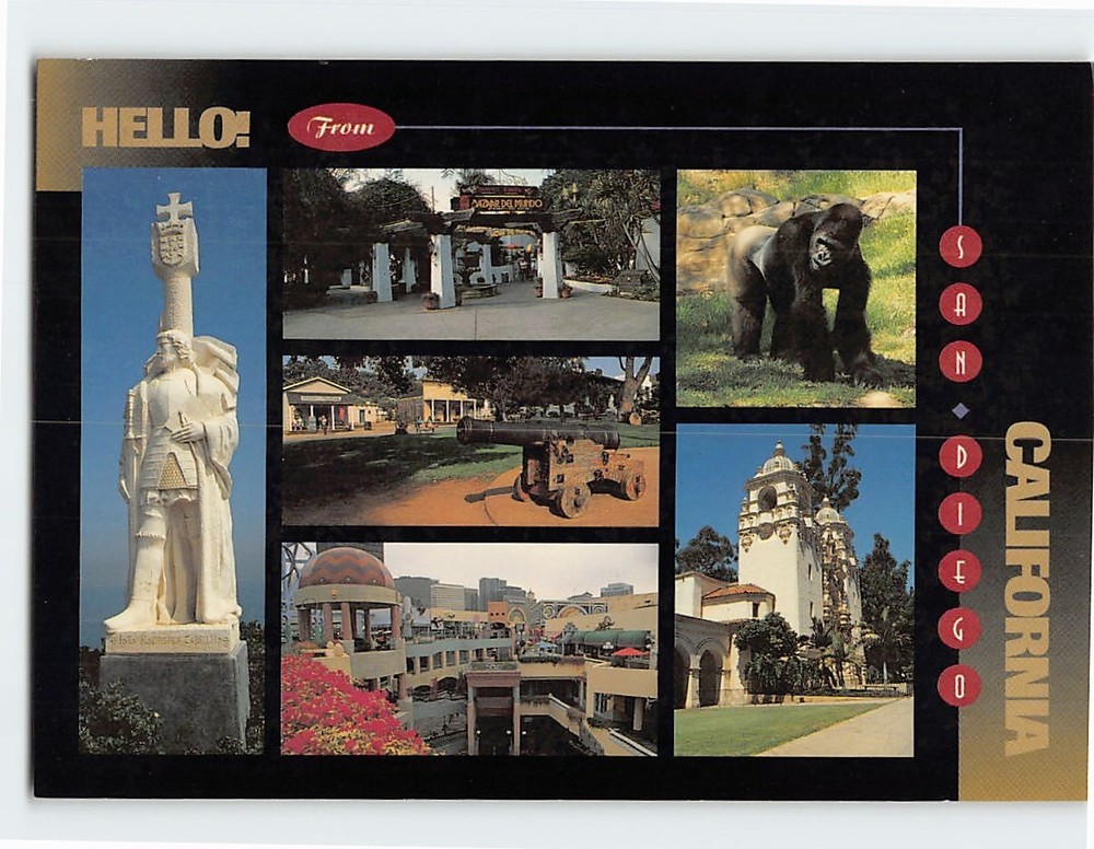 Postcard Scenes & Views San Diego California USA