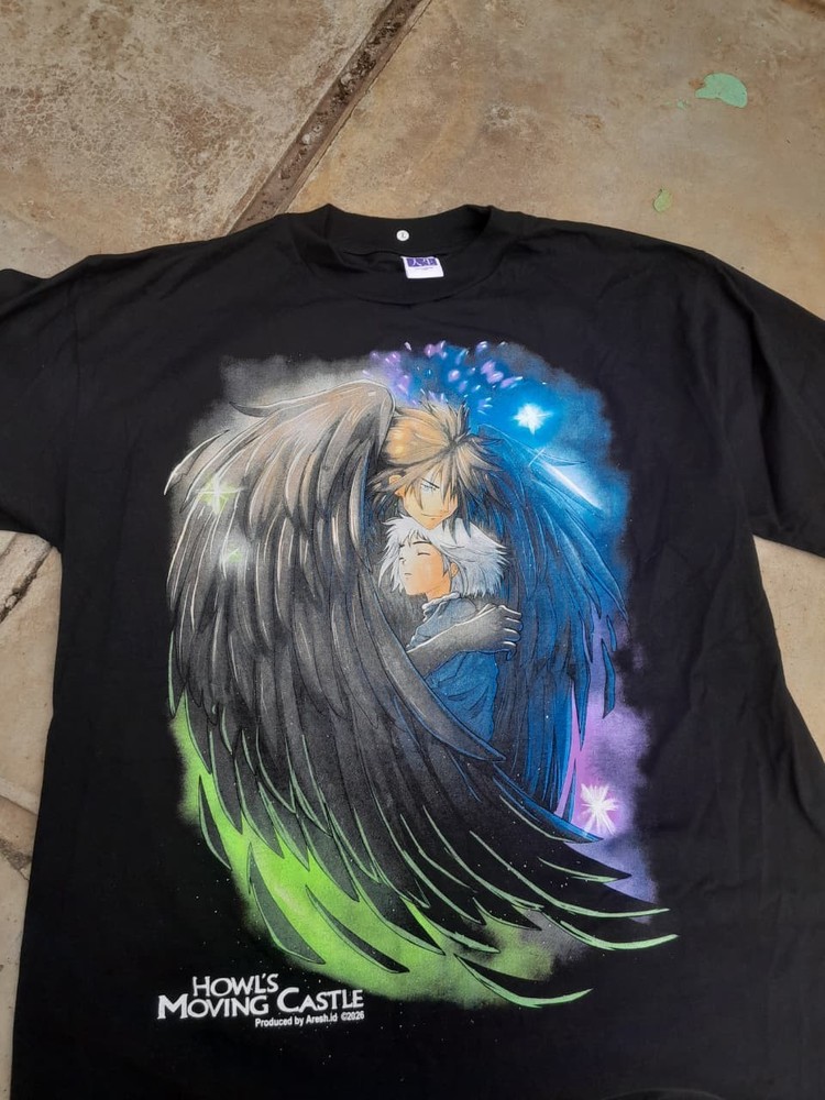 Anime Tshirt Ghibli Howl Moving Castle