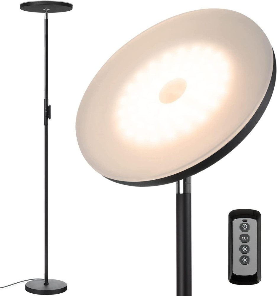 Floor Lamp,30W/2400LM Sky LED Modern Torchiere 3 Color Temperatures Super Bri...