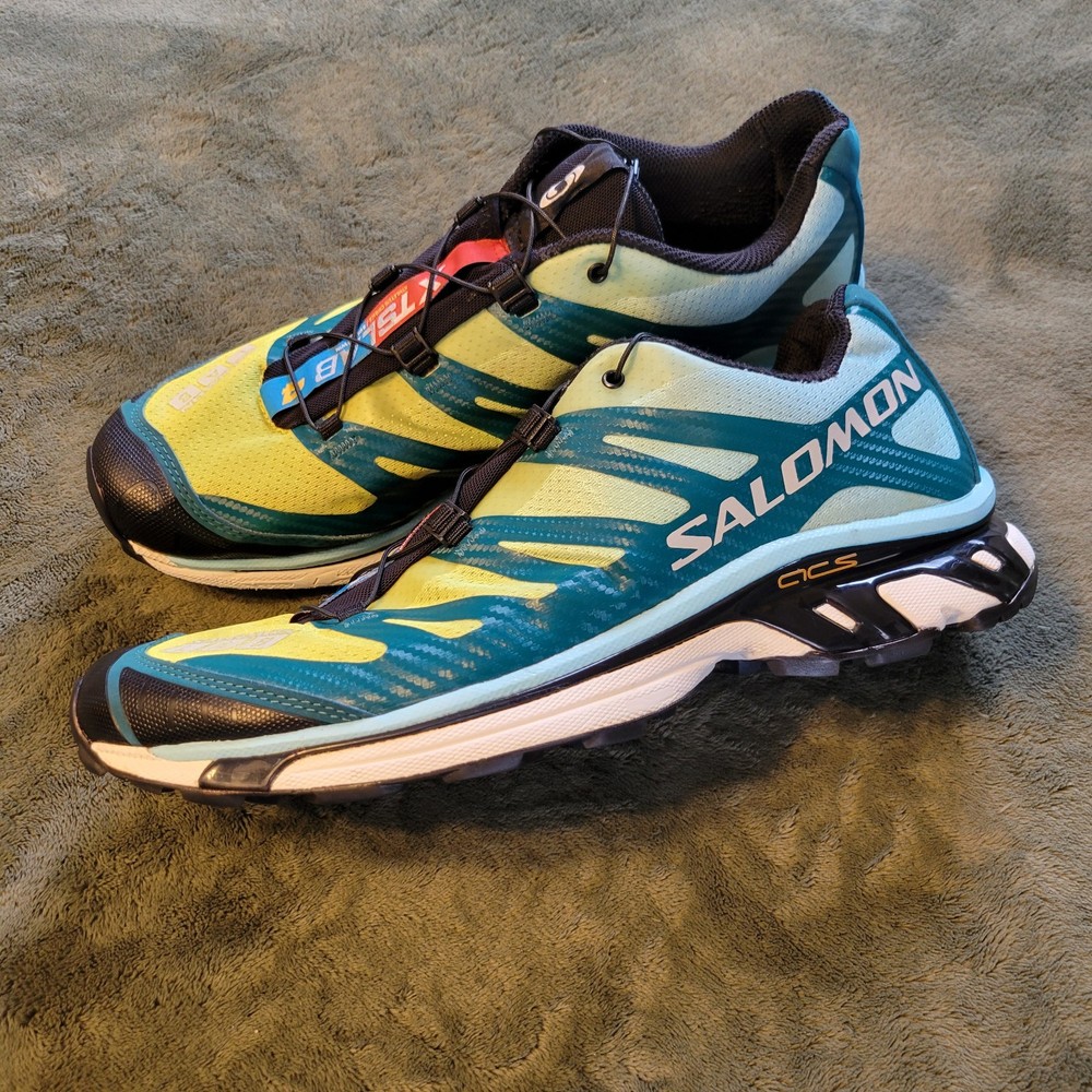 Salomon XT-4 Trail Running Shoes Size 11.5 Men's Tanager Turquoise *FREE SHIP*