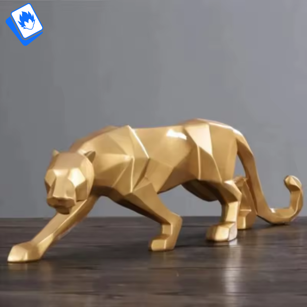 🏛 Modern Decorative Panther Statue 44cm Gold ✨ Collectible Ornament